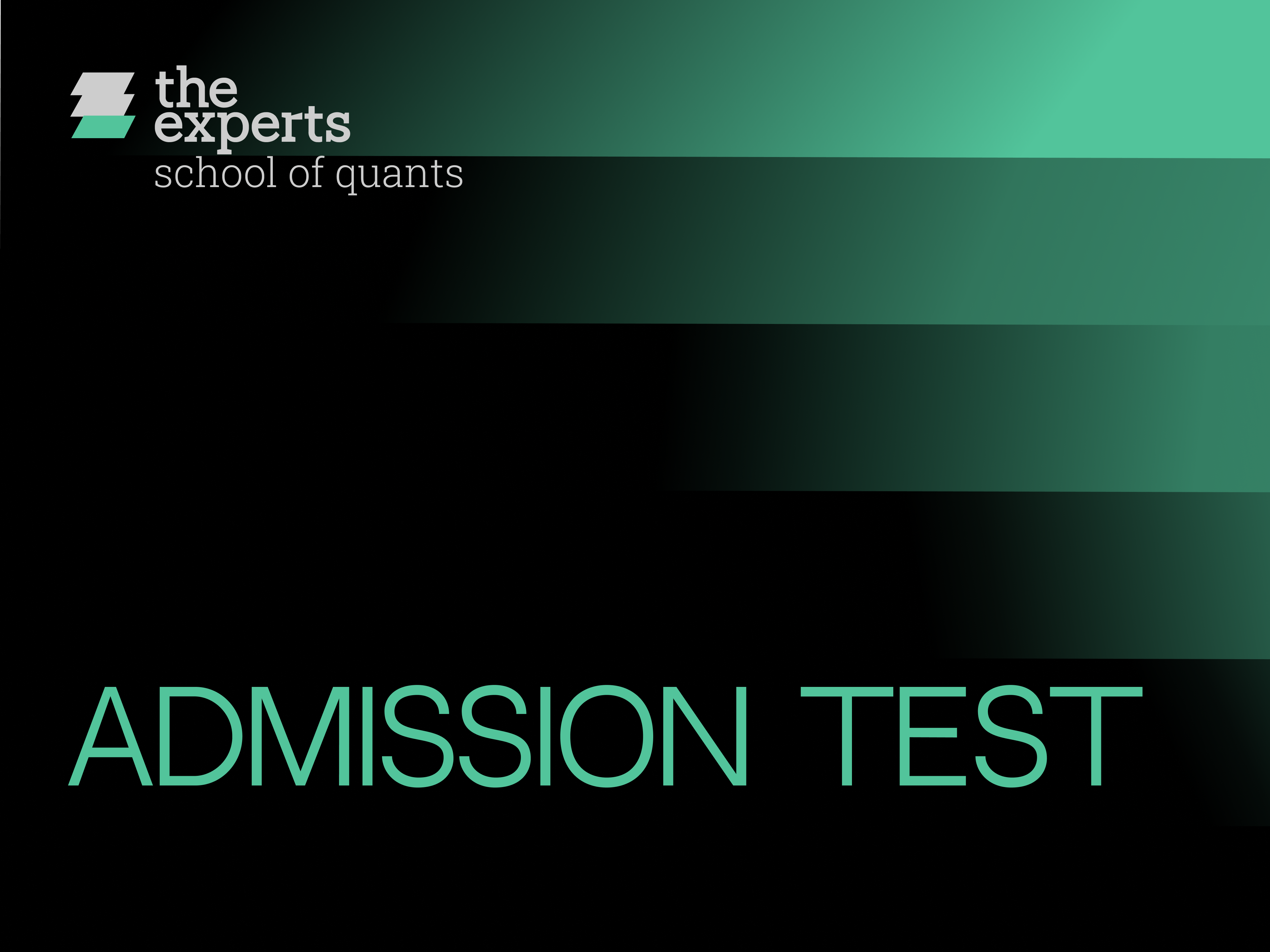 Admission Test 2024/25 - 1