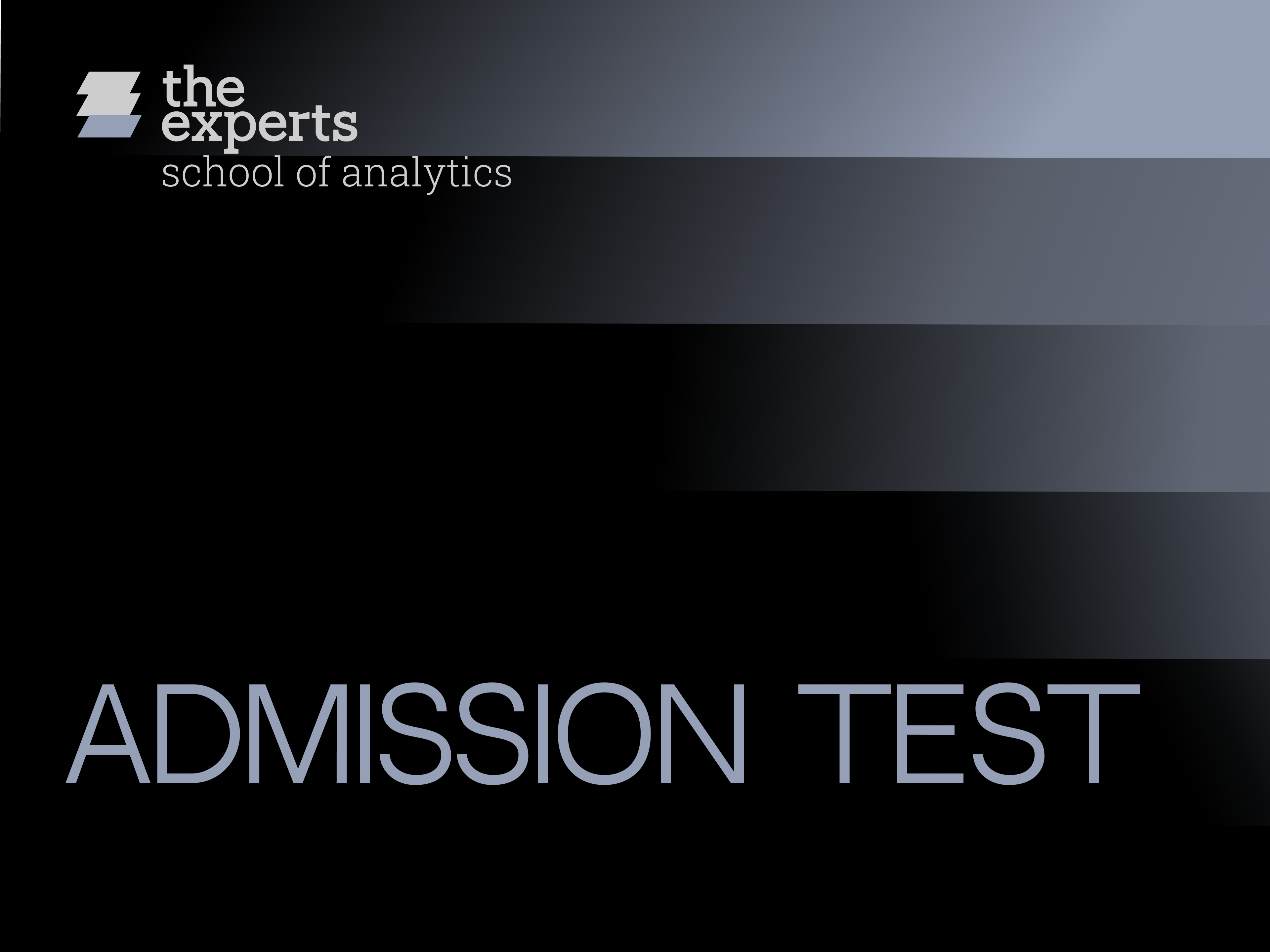 Admission Test 2024/25 - 1